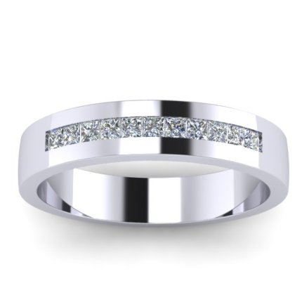 AH Headlam FW Diamond Band in 18kt White Gold AU